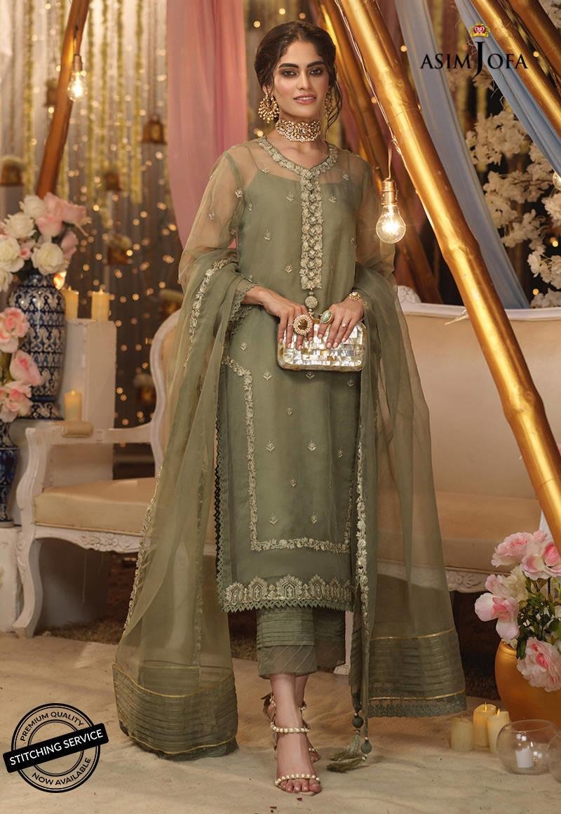 Asim Jofa Green Organza Collection Hadiz outfit Asim Jofa Green Organza Collection Hadiz outfit