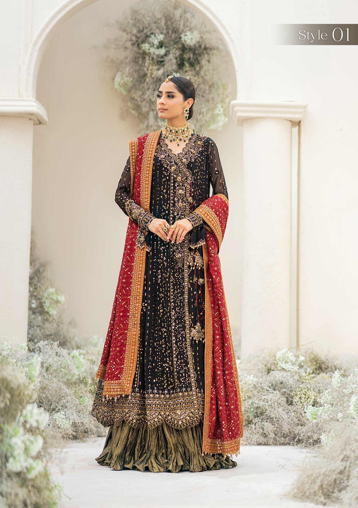 AIK ATELIER BLACK BRIDAL COLLECTION CHIFFON MAXI REPLICA Hadiz outfit AIK ATELIER BLACK BRIDAL COLLECTION CHIFFON MAXI REPLICA Hadiz outfit
