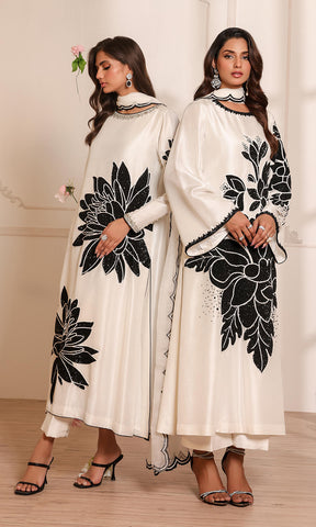 NOMI ANSARI LUXURY WHITE SILK COLLECTION