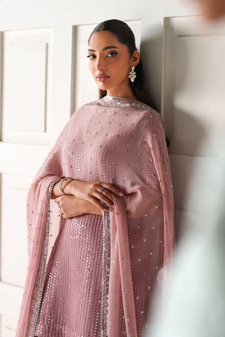 BAROQUE NEW PINK CHIFFON PARTY WEAR DFEZ-027