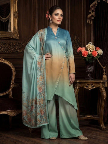 HADIZOUTFIT NEW DIGITAL PRINTED SILK FORMAL WEAR