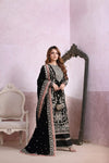 ANEELAS NEW BLACK EMBROIDERED VELVET PARTY WEAR EFZZ-5030