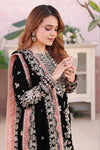 ANEELAS NEW BLACK EMBROIDERED VELVET PARTY WEAR EFZZ-5030