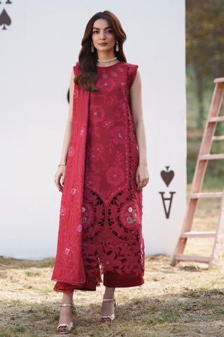 PARISHAY NEW RED CHIKANKARI LUXURY LAWN COLLECTION