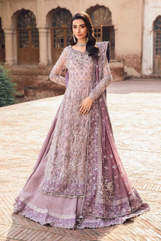 MARIA.B COUTIRE NEW PURPLE NET BRIDAL WEAR