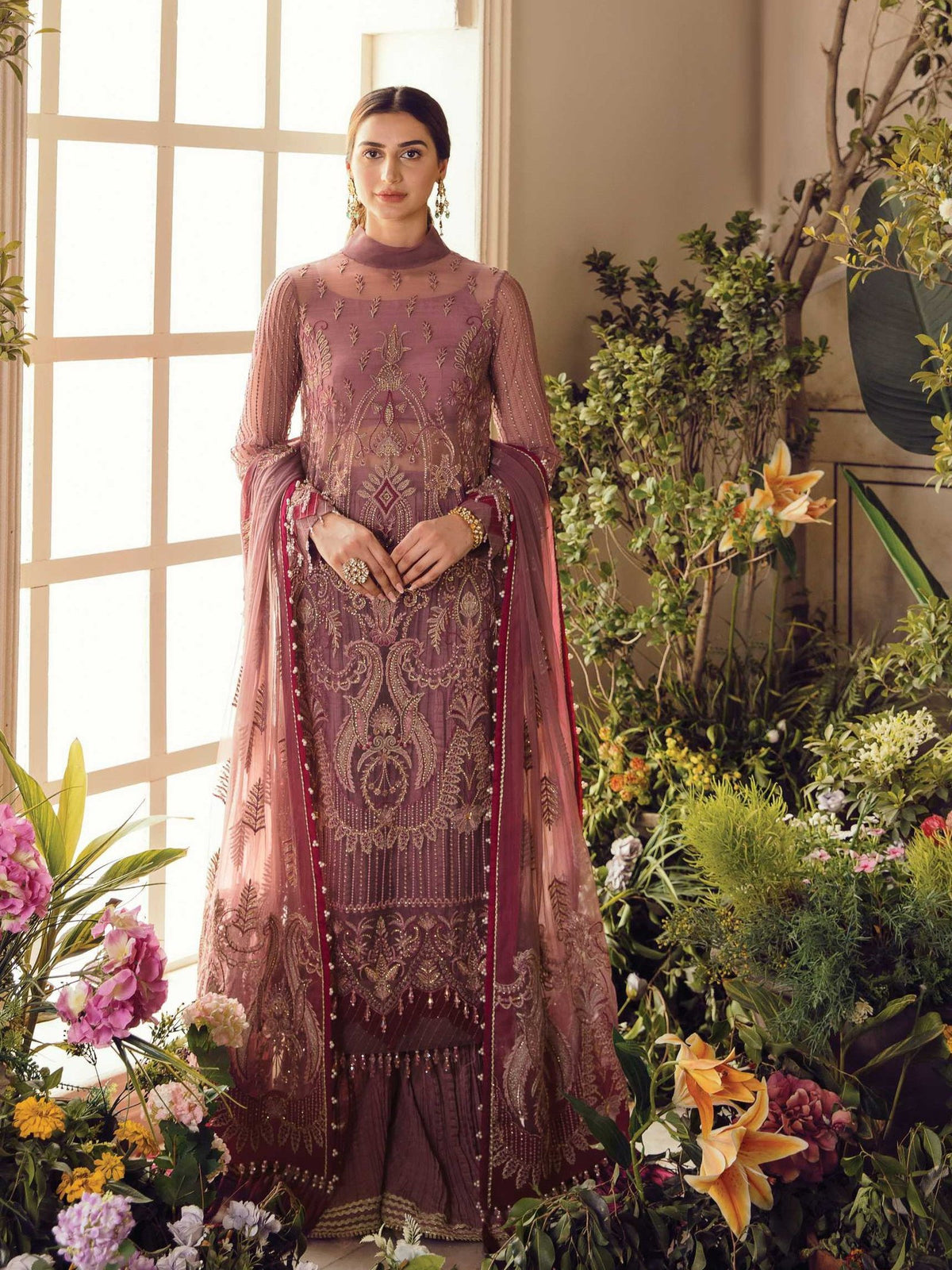 Afrozeh La Fuchsia Wedding Edit'22 D-07 VALENTINA