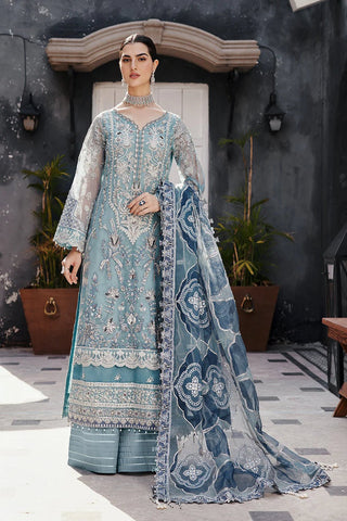 NAWABZADI BY EMAAN ADEEL LUXURY FORMAL EMBROIDERED ORGANZA SUIT NW-02