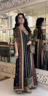 HARIS SHAKEEL NEW BLACK RAW SILK PARTY WEAR HEZZ-031