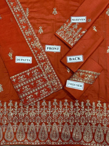 SHEENORA NEW RUST LUXURY LAWN COLLECTION