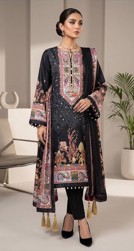 HADIZOUTFIT NEW DIGITAL PRINTED SILK PARTY WEAR BEZZ-089