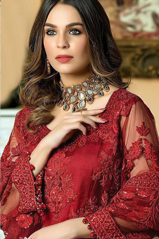 HADIZOUTFIT NEW RED NET PARTY WEAR