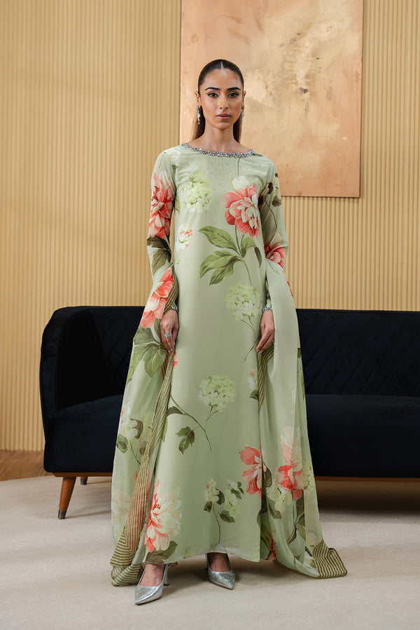 Lulusar Pistachio Digital Printed Silk Collection