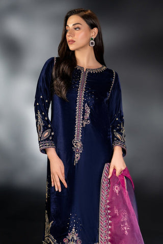 NAQSHI BLUE VELVET PARTY WEAR
