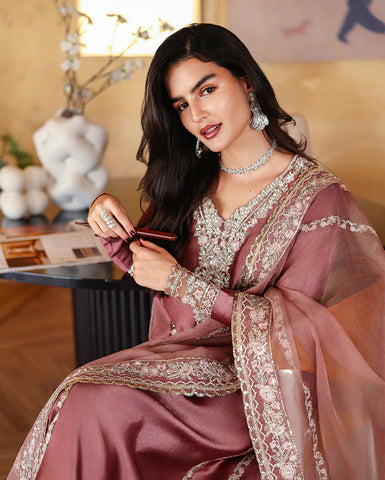 MUSHQ NEW PINK SILK PARTY WEAR DEZZ- 265