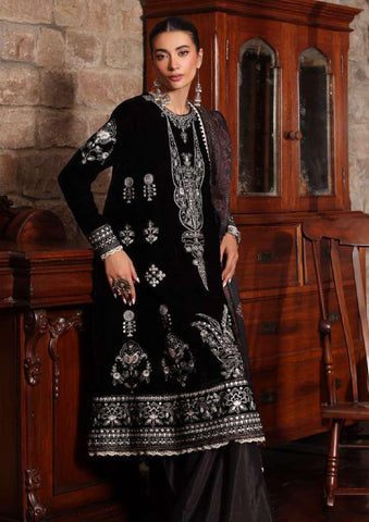 Noor by Saadia Asad Embroidered Velvet Suit