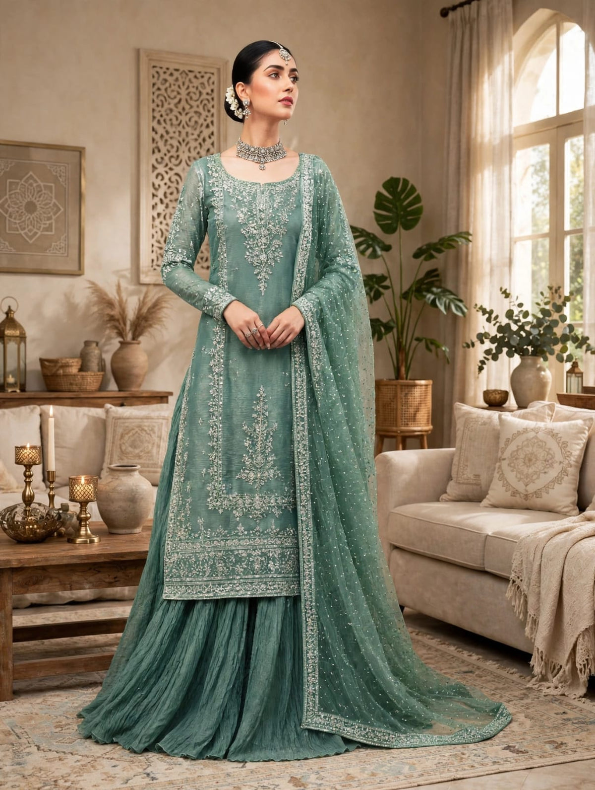 FAIZA SAQLAIN NEW SHEESHA SILK PARTY WEAR FHZZ-294