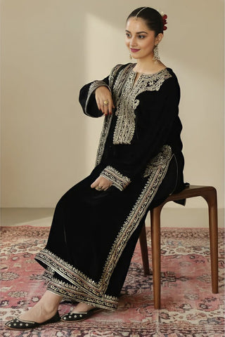 DYOT NEW JET BLACK VELVET PARTY WEAR