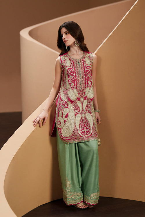 ETHNC NEW EMBROIDERED SILK PARTY WEAR FBEZ-099