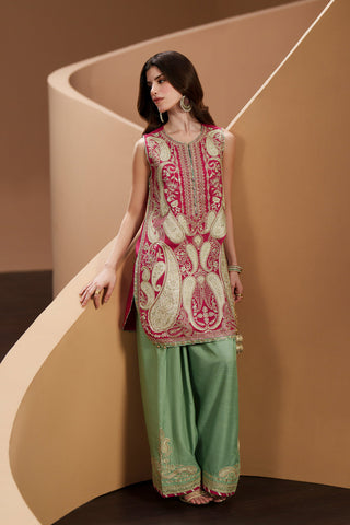 ETHNC NEW EMBROIDERED SILK PARTY WEAR FBEZ-099
