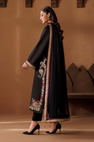 BAROQUE NEW BLACK SHEESHA SILK PARTY WEAR DZZZ-096
