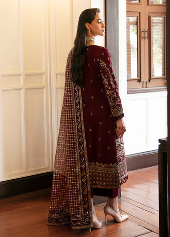 Gulaal Maroon Formal Chiffon Collection