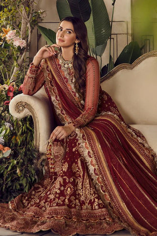 AFROZEH LA FUCHSIA WEDDING COLLECTION SIENNA NET 3 PC - 07499