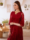 MAHNUR NEW RED LAZER CHIKANKARI LAWN COLLECTION