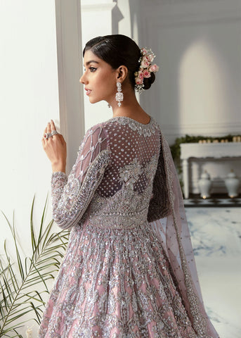 Akbar Aslam Pink Maxi Exclusive Collection Net Replica