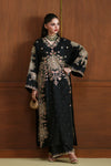 ETHNC NEW BLACK SILK PARTY WEAR DGEZ-067