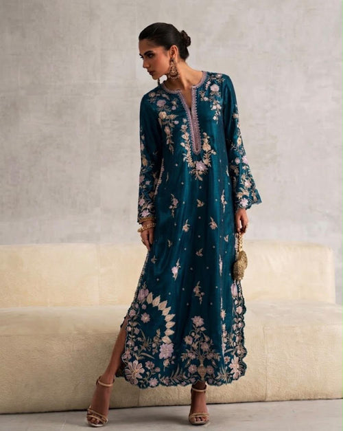 ETHNC NEW 2PC KAAFTAN STYLE SILK PARTY WEAR BFZZ-256