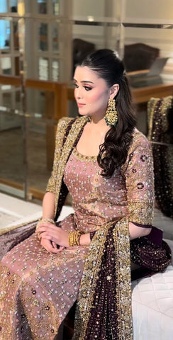 HARIS SHAKEEL NEW PINK MAYSOORI PARTY WEAR IEZZ-098