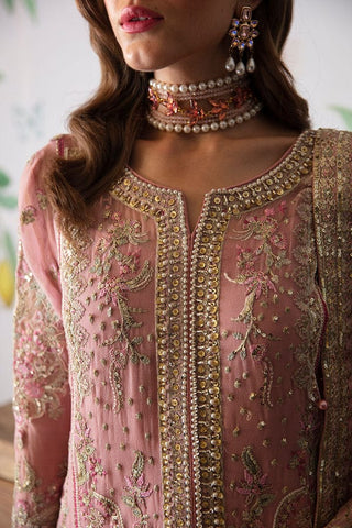 GULAL NEW PEACH CHIFFON PARTY WEAR