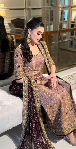 HARIS SHAKEEL NEW PINK MAYSOORI PARTY WEAR IEZZ-098