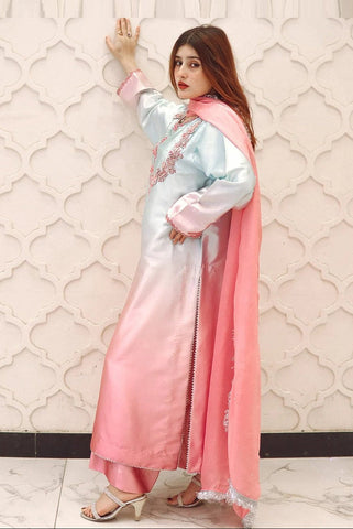 LULUSAR NEW TWO TONE SILK PARTY WEAR DFZZ-071