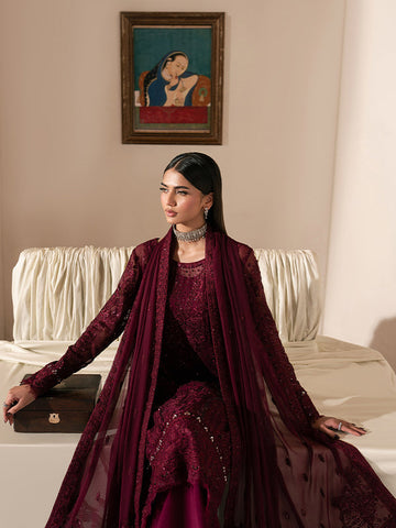 GULAL NEW MEHROON CHIFFON PARTY WEAR DIEZ-149