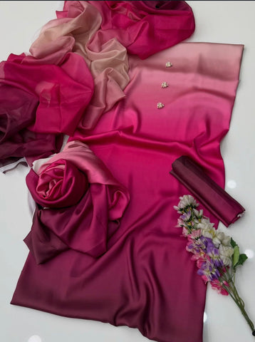 HADIZOUTFIT NEW DIGITAL PRINTED SILK FORMAL WEAR