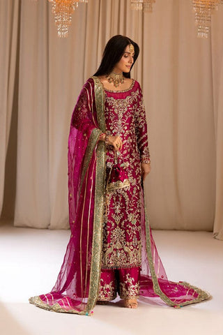 TABYAA NEW RED RAWSILK PARTY WEAR