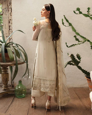 Gulaal White Formal Chiffon Collection