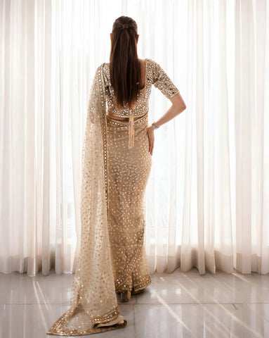 ANEELAS NEW BRIDAL NET SAREE
