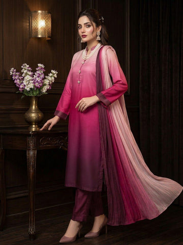 HADIZOUTFIT NEW DIGITAL PRINTED SILK FORMAL WEAR