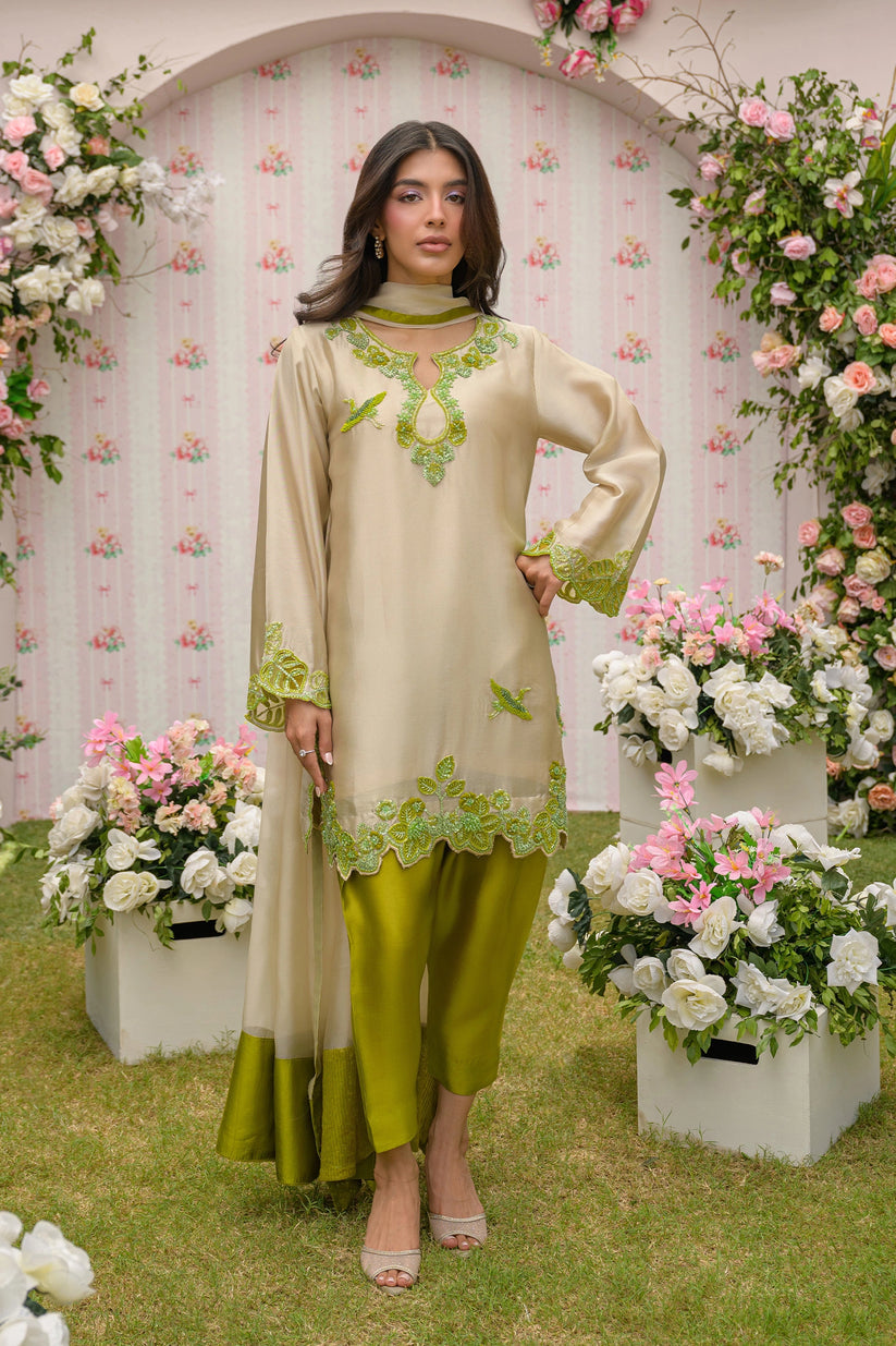 HADIZOUTFIT NEW KAFTAAN SILK PARTY WEAR CBZZ-201