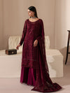 GULAL NEW MEHROON CHIFFON PARTY WEAR DIEZ-149