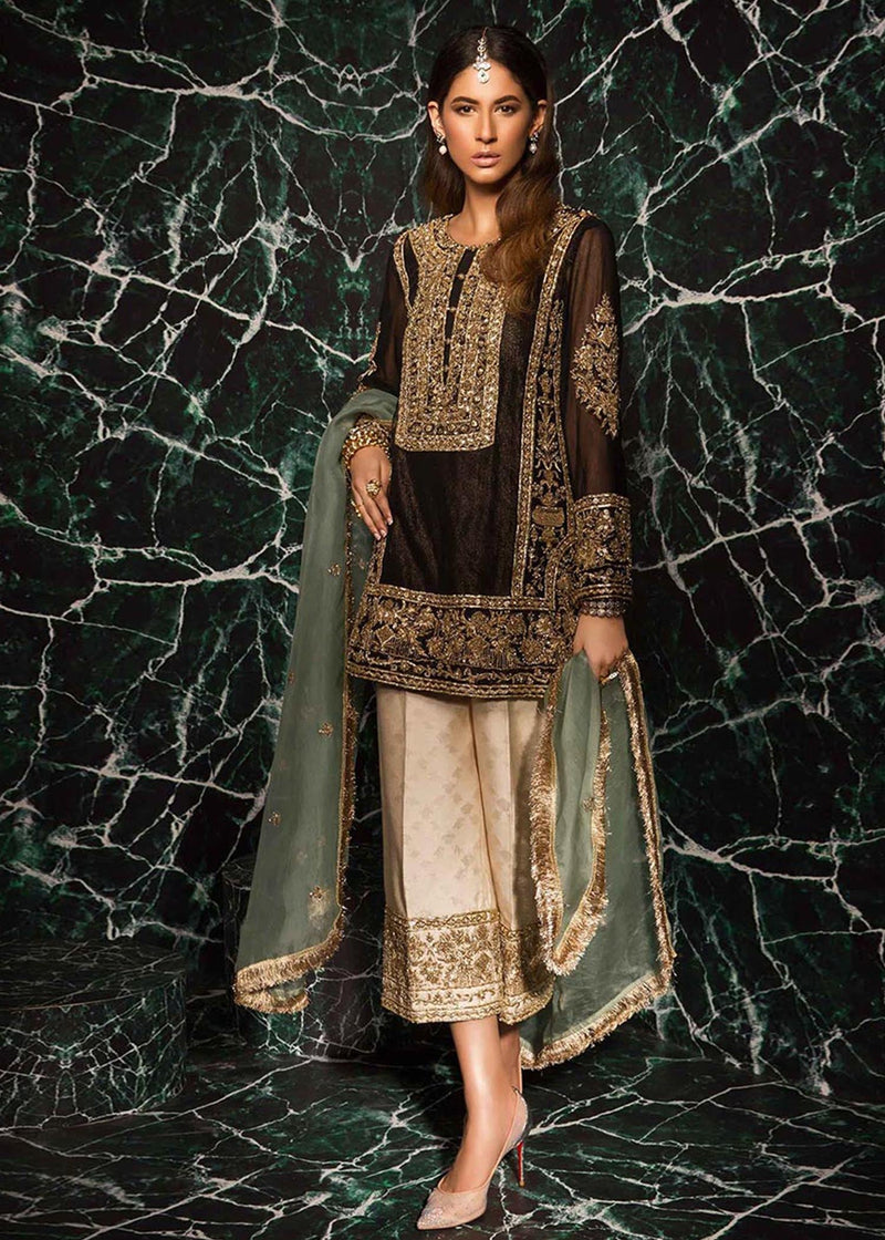HADIZOUTFIT NEW BLACK VELVET PARTY WEAR FFZZ-204