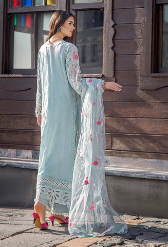 Adan Libas Sky Blue Luxury Lawn Collection Replica