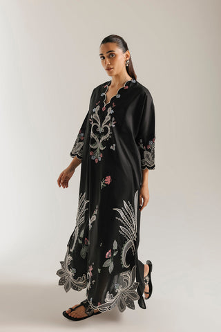 ETHNC NEW BLACK KAAFTAN STYLE SILK PARTY WEAR DEZZ-057
