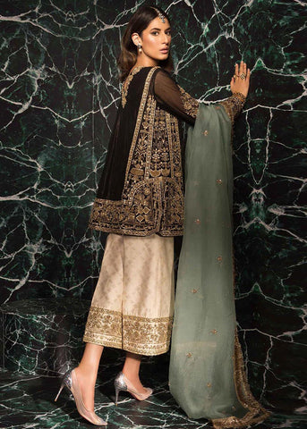 HADIZOUTFIT NEW BLACK VELVET PARTY WEAR FFZZ-204