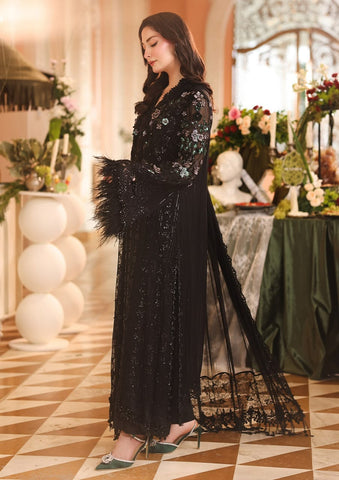 MARIA B NEW  BLACK CHIFFON PARTY WEAR FEZZ-220