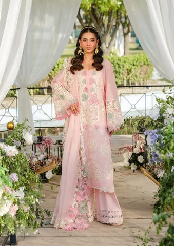 ELAF NEW PINK CHIKANKARI LUXURY LAWN COLLECTION