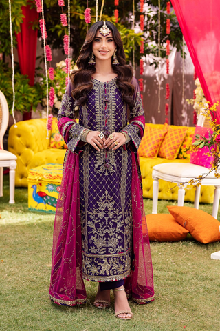 Asim Jofa Luxury Chiffon Embroidered Collection 3 Pc Unstitched AJMJ-14