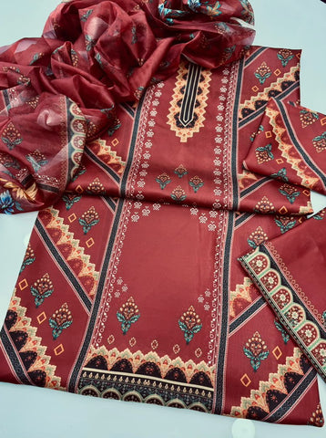 HADIZOUTFIT NEW DIGITAL PRINTED SILK PARTY WEAR BEZZ-5062